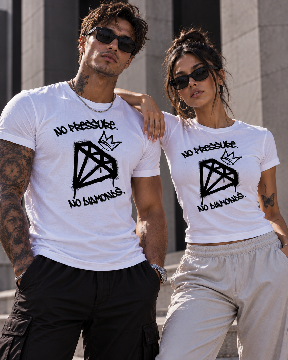 Unisex T-Shirt "No pressure, No diamonds."