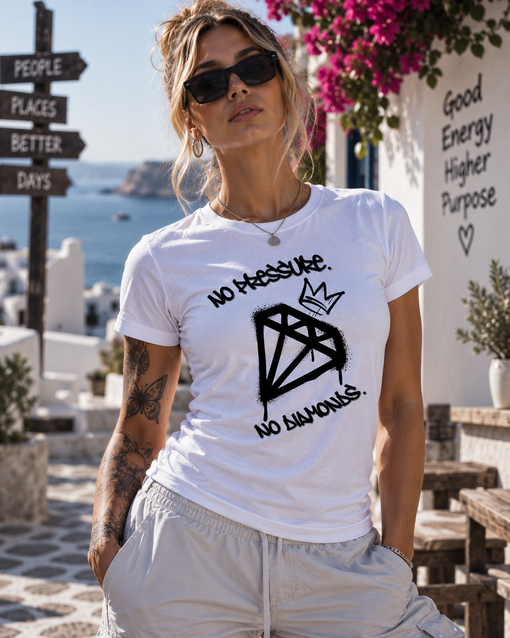 Unisex T-Shirt "No pressure, No diamonds."