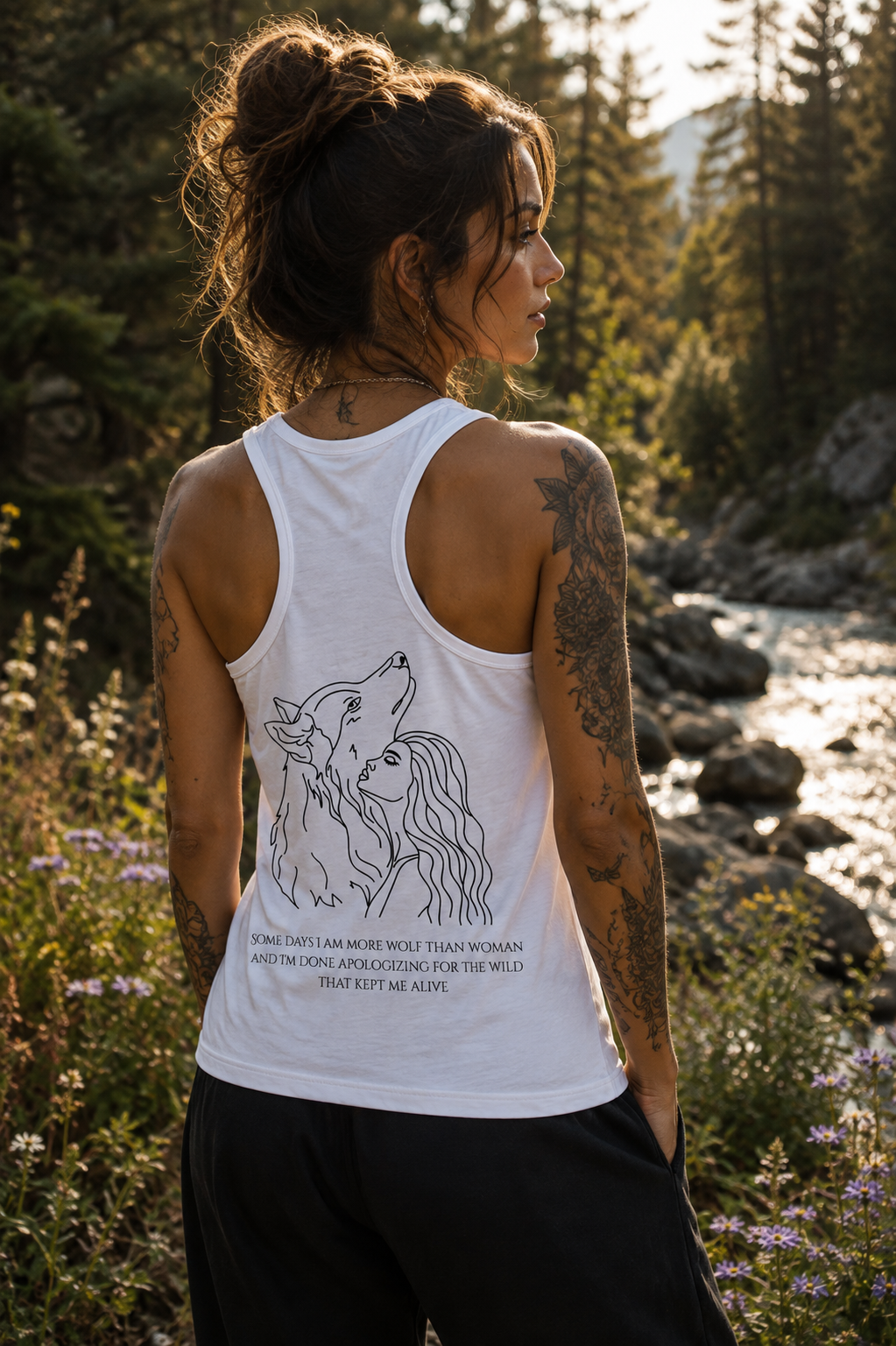 LWS Women's Racerback vest- Wolf