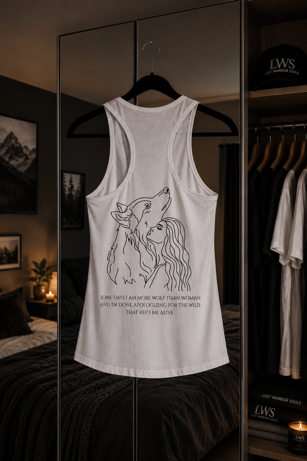 LWS Women's Racerback vest- Wolf