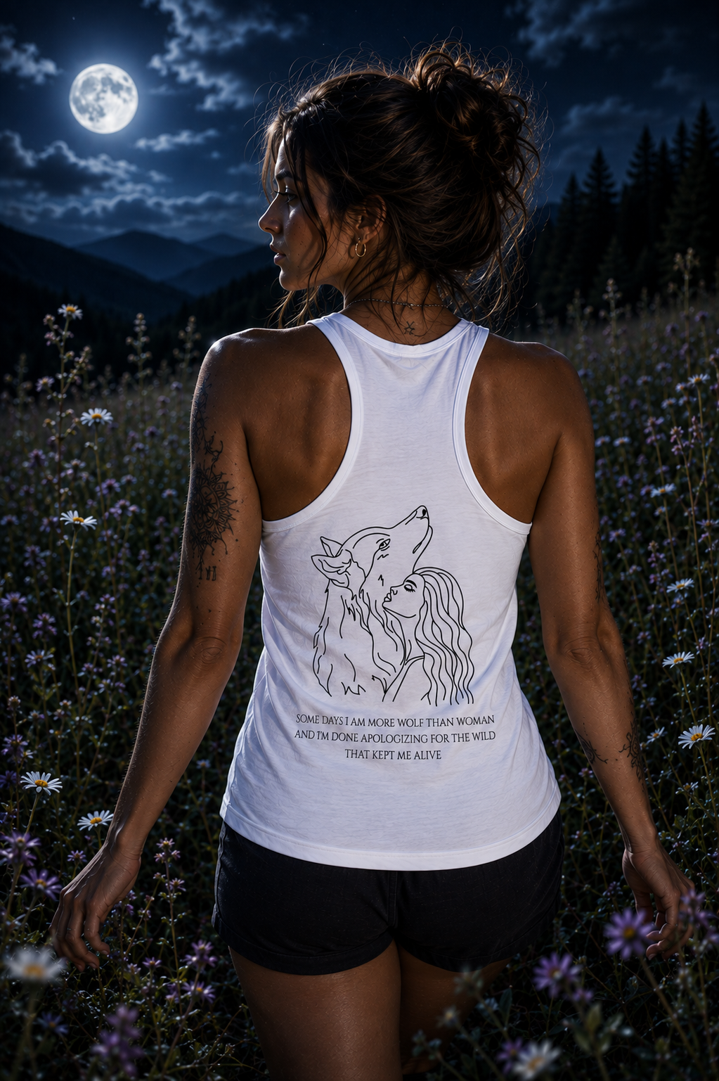 LWS Women's Racerback vest- Wolf